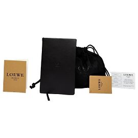 Caderno Vintage Loewe Vogue em couro de bezerro Preto Bege (Copy)