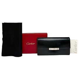 Portafoglio bifold Vintage Cartier Must de Cartier fine anni '90 Nero