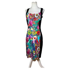 Abito strutturato con stampa floreale Vintage Roberto Cavalli Multicolor L