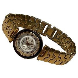 Vintage Balmain Quartz Armbanduhr Ende der 1980er Gold Silber