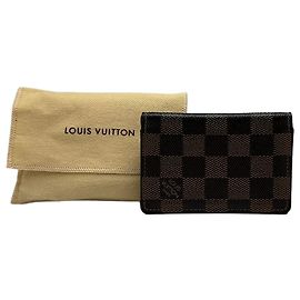 Portafoglio Bifold Vintage Louis Vuitton Damier Ebene Brown
