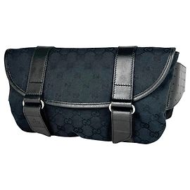 Borsello da vita Gucci pattern GG in tela nera