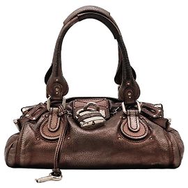 Borsa Chloé Paddington Satchel in pelle metallizzata
