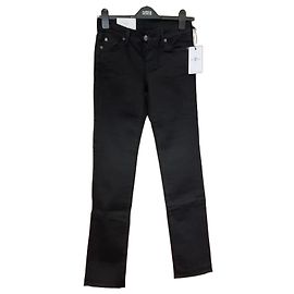 7 For All Mankind Vaqueros Slim Straight Negros Talla 26