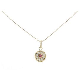 Autre Marque Au750 Rubin-Diamant-Halskette