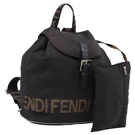 FENDI Rucksack Black Silver