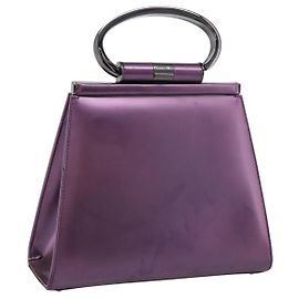Christian Dior Hand Bag Patent leather Purple