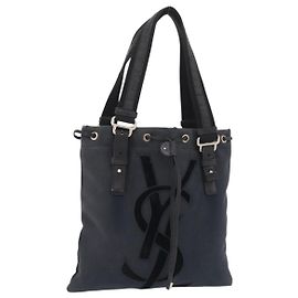 Autre Marque SAINT LAURENT Bolso Tote Kahala Canvas Black Silver 123435