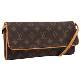 LOUIS VUITTON Monogram Pochette Twin GM Shoulder Bag M51852 LV
