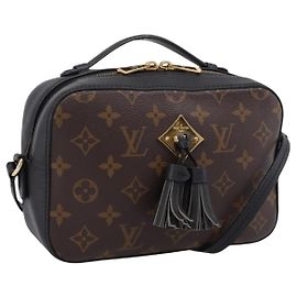 LOUIS VUITTON Monogram Saintonge Shoulder Bag Black M43555 LV