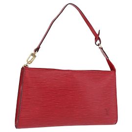 LOUIS VUITTON Epi Pochette Accessoires Accessory Pouch Red M52987 LV