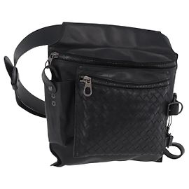 BOTTEGA VENETA INTRECCIATO Shoulder Bag Leather Black 121604