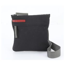 Autre Marque Pradasports Prada Sport 4VA032 Leather Nylon Shoulder Bag