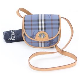 Borsa a tracolla in pelle con motivo Burberry Check