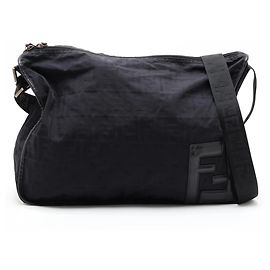 Borsa a tracolla Fendi Zucca FF Logo in pelle e nylon