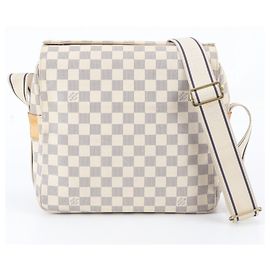 Borsa a tracolla in pelle Louis Vuitton Damier Azur Naviglio N51189