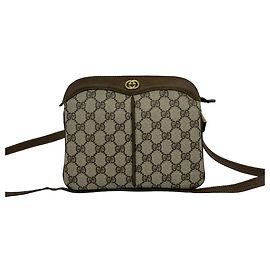 Borsa a tracolla in pelle Gucci Vintage con motivo GG Logo