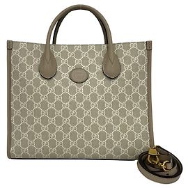 Borsa 2-Way in pelle Gucci GG Supreme Logo