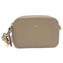 Fendi Schultertasche aus grauem Kalbsleder