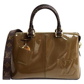 Sac à épaule Louis Vuitton Vernis en Vert Bronze