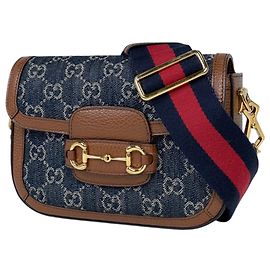 Borsa a tracolla Gucci Horsebit 1955 GG