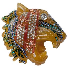 Spilla Gucci Raja Testa di Tigre con strass