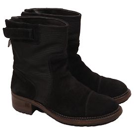 Chanel Sport Collection Botas de Ante y Tela Negras