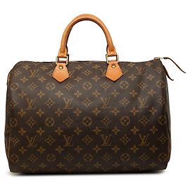 Louis Vuitton Brown Monogram Speedy 35