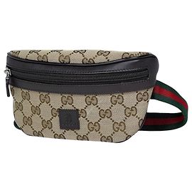 Borsa a tracolla Gucci marrone con motivo GG