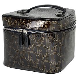 Pouch Christian Dior Trotter in pelle verniciata Bronze