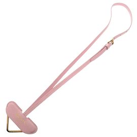 Collana con pendente Prada in pelle Saffiano rosa