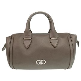 Borsa Boston Salvatore Ferragamo Gray Gancini
