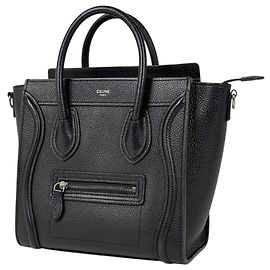 Céline Bolsa de mão em couro 2-Way Celine Luggage Nano Shopper