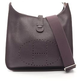 Hermès Borsa a tracolla Hermes Evelyne 3 Trois GM Raisin