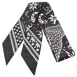 Hermès Hermes Twilly Les Leopards Bandana Scarf Muffler