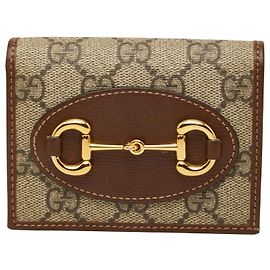 Cartera corta Gucci GG Supreme Horsebit 1955