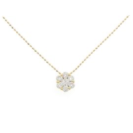 Autre Marque Collana Au750 Fiore e Diamanti