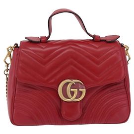 Gucci GG Marmont Top Handle Matelasse Leather Small