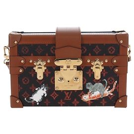 Louis Vuitton Petite Malle Limited Edition Grace Coddington Catogram Canvas