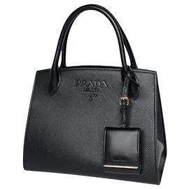 Borsa a mano Prada in pelle Saffiano nera