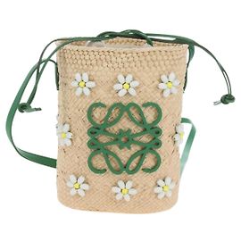 Loewe Paula's Ibiza Anagram Bucket Woven Raffia with Leather