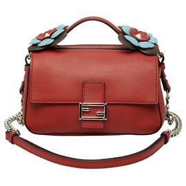 Borsa a tracolla Fendi Double Micro Bucket Flower Chain