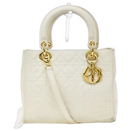 Christian Dior Lady Dior Cannage Quilt Leather East West
