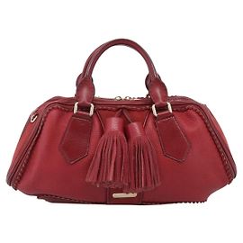 Burberry Hedwig Bowler em couro e camurça Large
