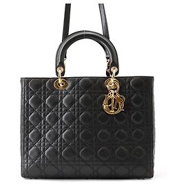 Christian Dior Lady Cannage Black Handbag