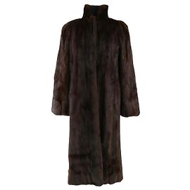 Balmain Pelzmantel braun