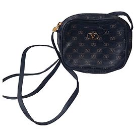 Bolsa de ombro Valentino Garavani couro azul monograma V