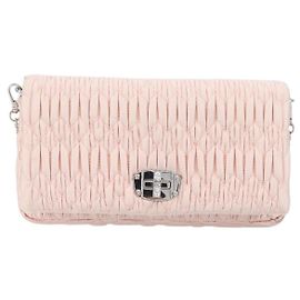 Miu Miu Crystal Full Flap aus bedrucktem Kalbshaar und Matelassé-Leder