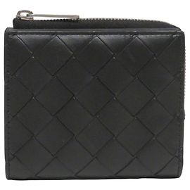 Portafoglio bi-fold con zip Intrecciato Bottega Veneta