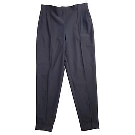 Salvatore Ferragamo Pantalones Verdes de Talle Alto
